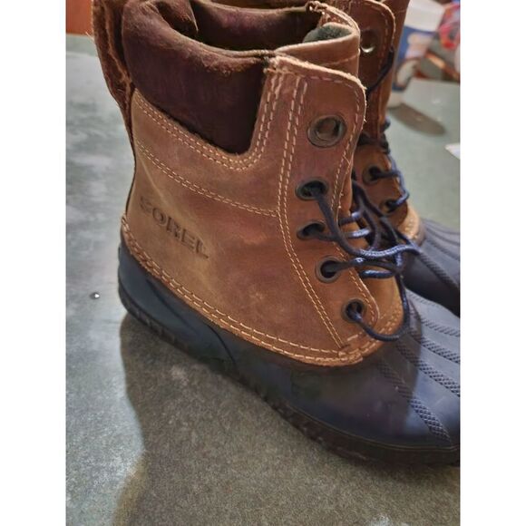 SOREL CHEYANNE brown&blue duck boots z 5 - Picture 5 of 7